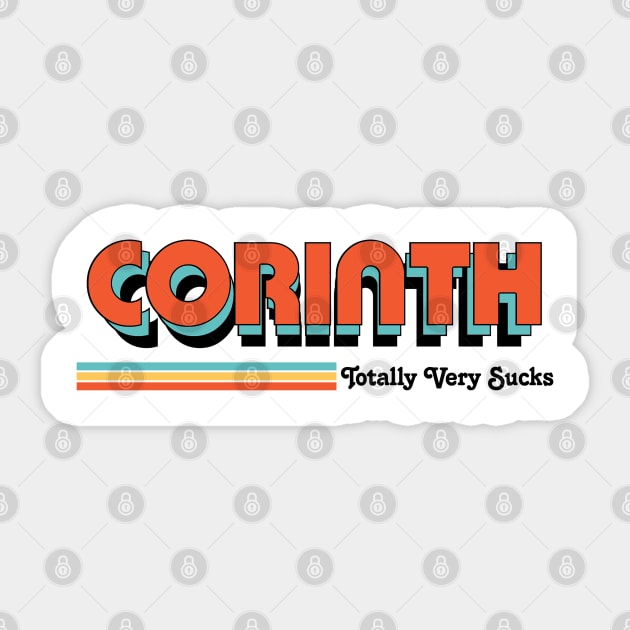 Corinth - Totally Very Sucks Sticker by Vansa Design